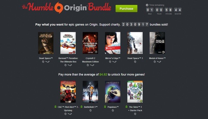 Humble Origin Bundle bate récord